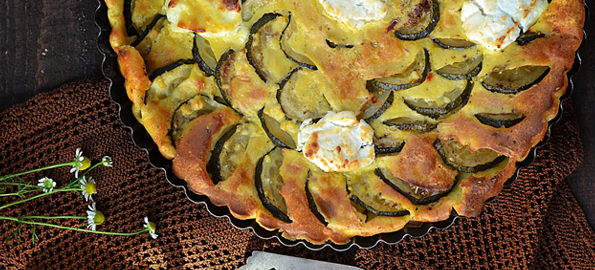 Tarte aux courgettes et chèvre