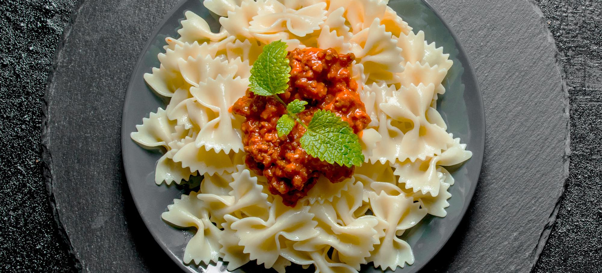Farfalles à la bolognaise Farfalles à la bolognaise