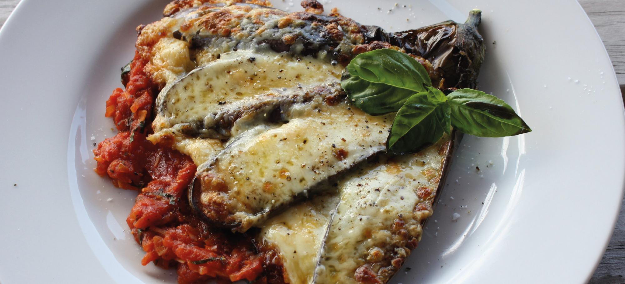 recette recettes Leclerc végétarienne aubergine parmigiana tomates 