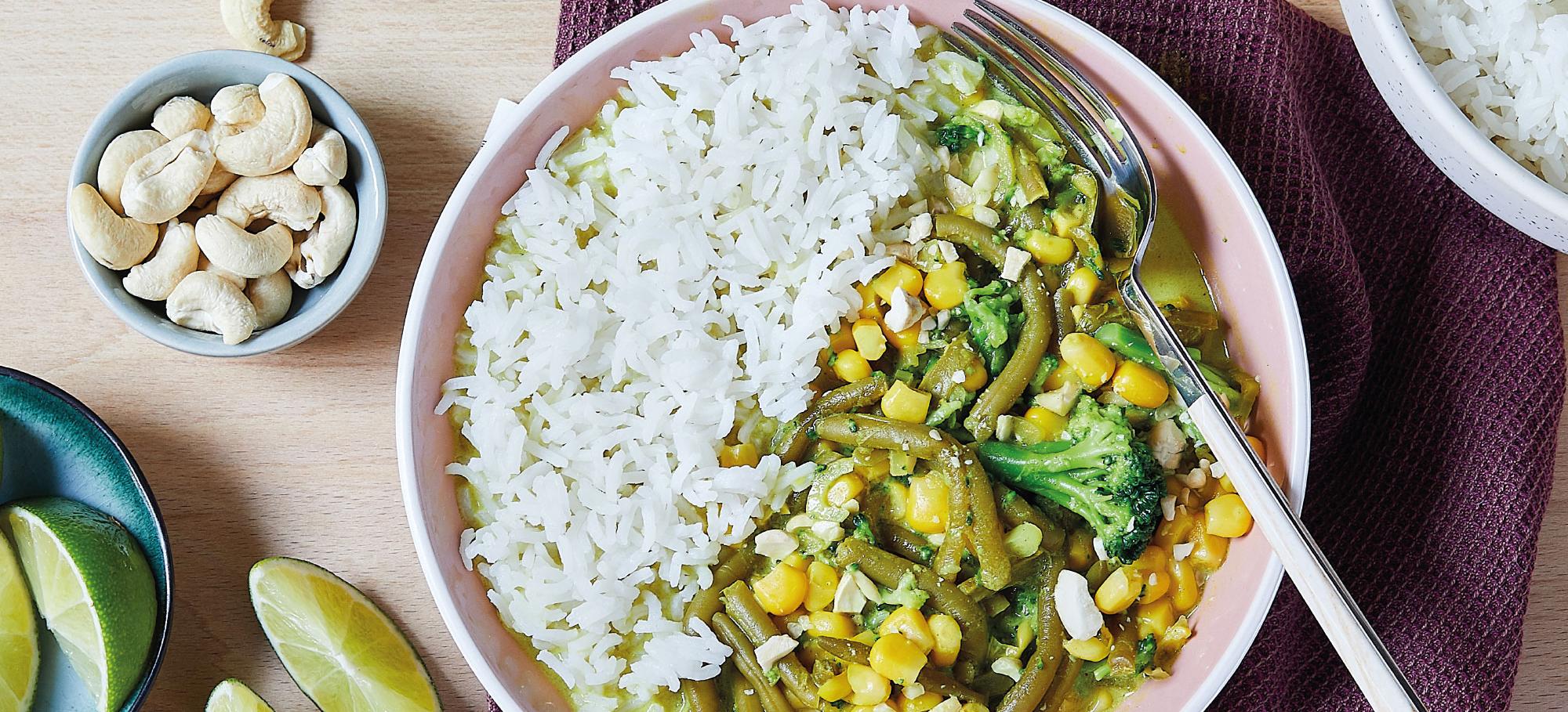 curry haricot vert maïs riz recette facile curry haricot vert maïs riz recette facile