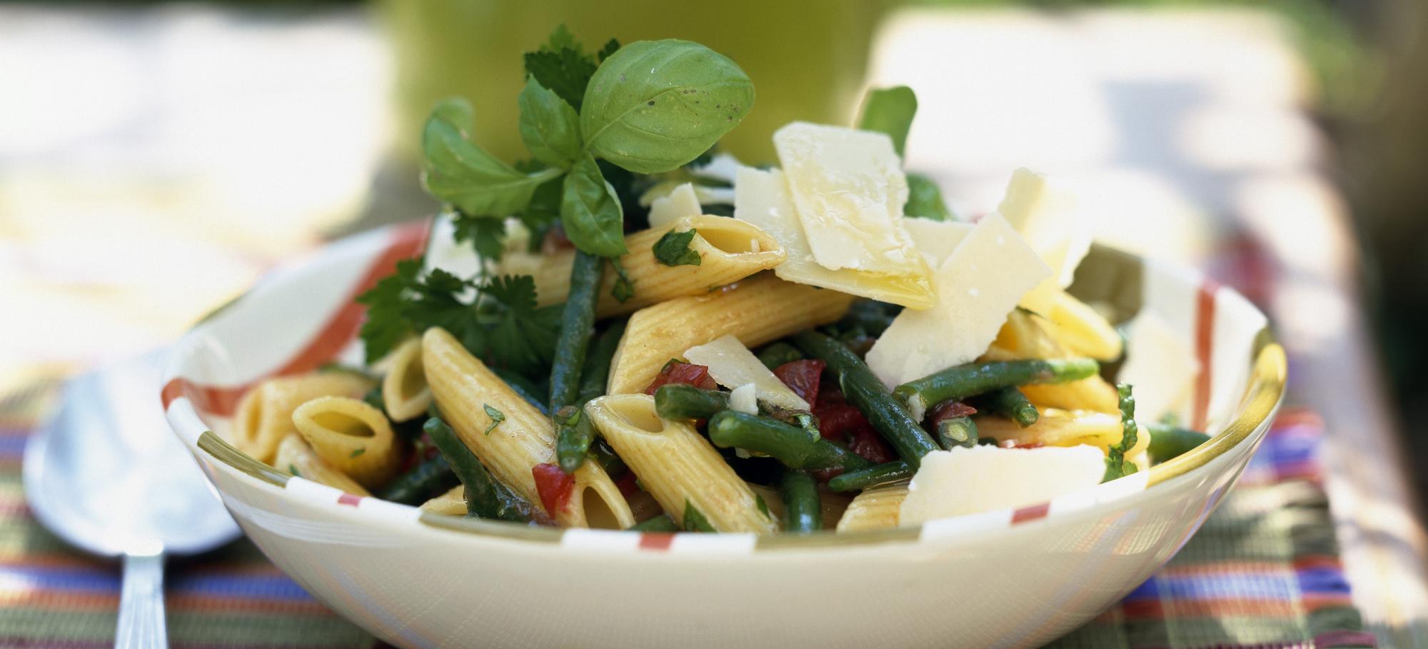 Salade de penne et haricots verts