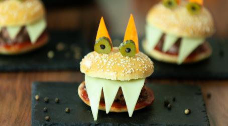 Burger monstre d'Halloween 