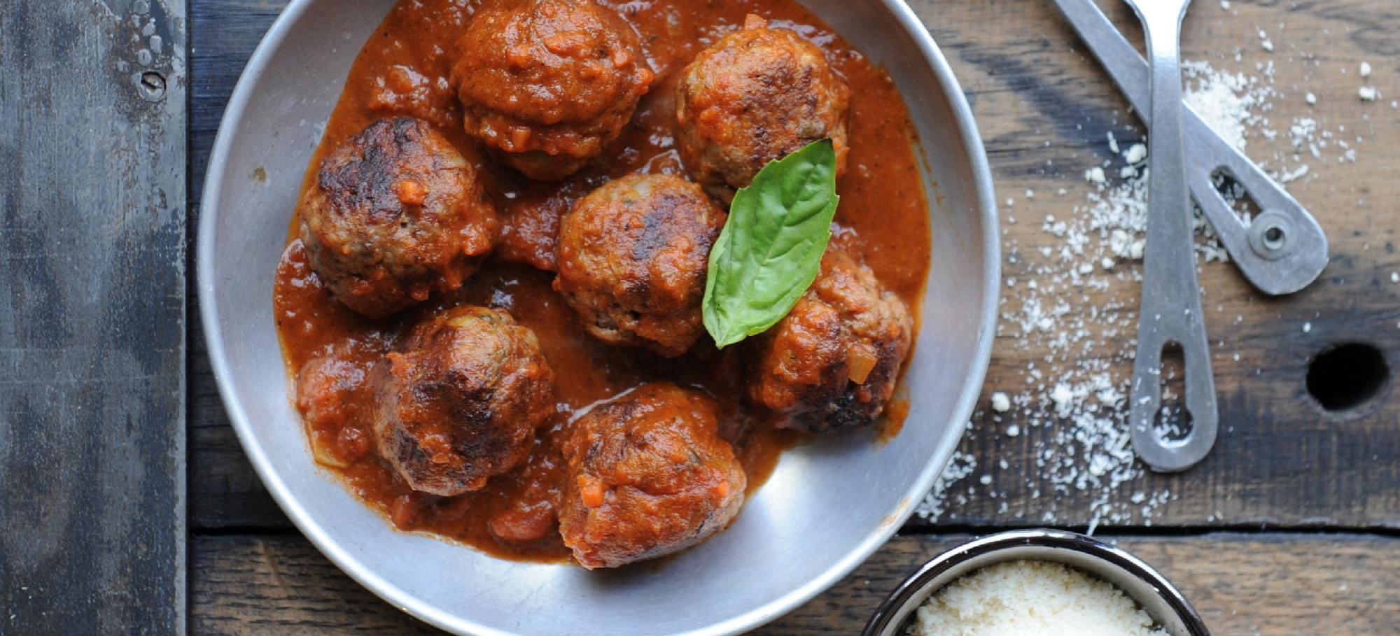 Balls de bœuf tomate et parmesan Balls de bœuf