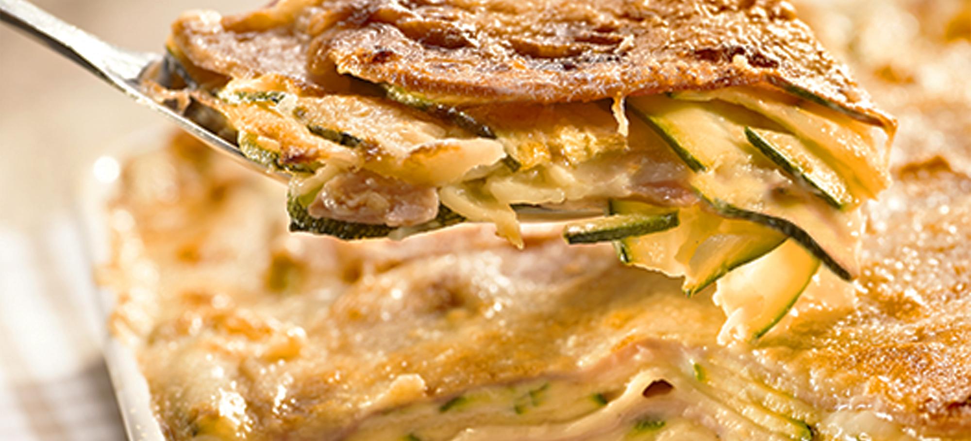 Lasagnes au chèvre et courgettes