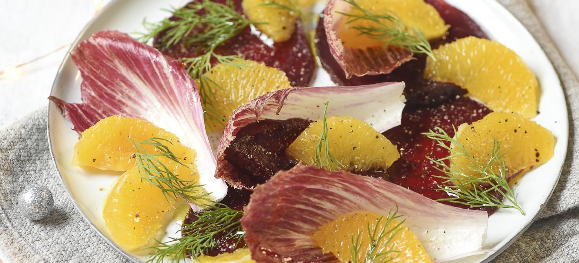 Carpaccio de betterave à l’orange et à l’aneth Carpaccio de betterave à l’orange et à l’aneth