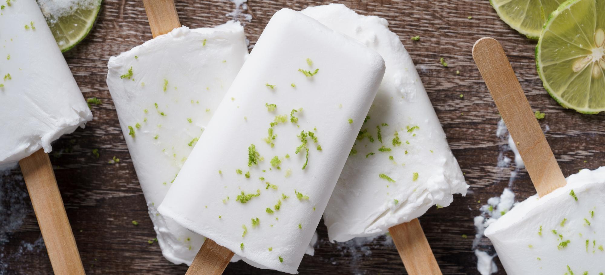 Glace noix de coco et citron vert Glace noix de coco et citron vert