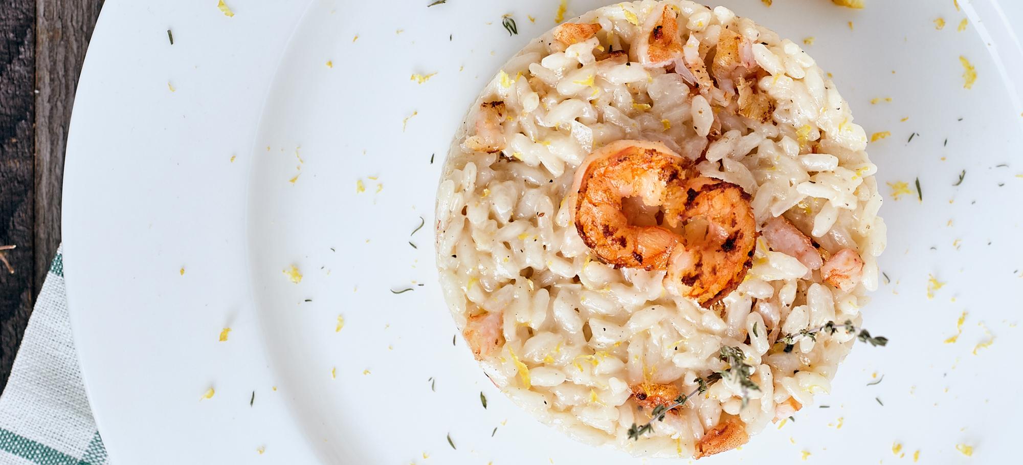 recette fêtes noël risotto gambas champignons