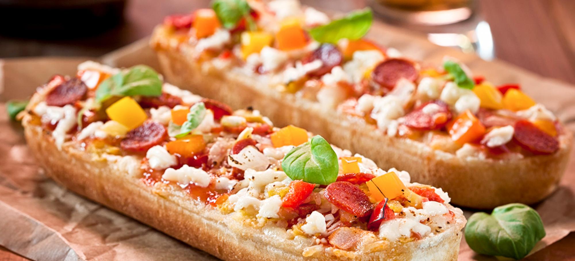 Pizza baguette revisitée Recette de pizza baguette revisitée