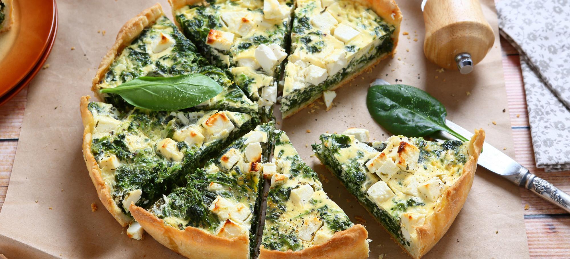 Quiche bleu et épinards