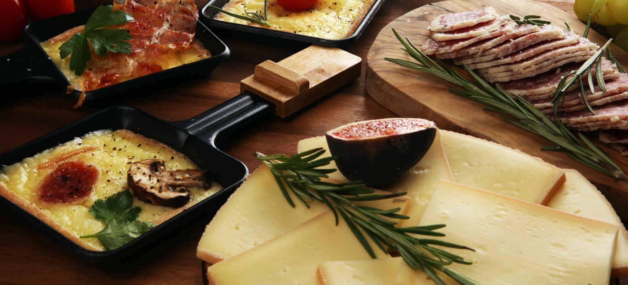 raclette, noix, poires,