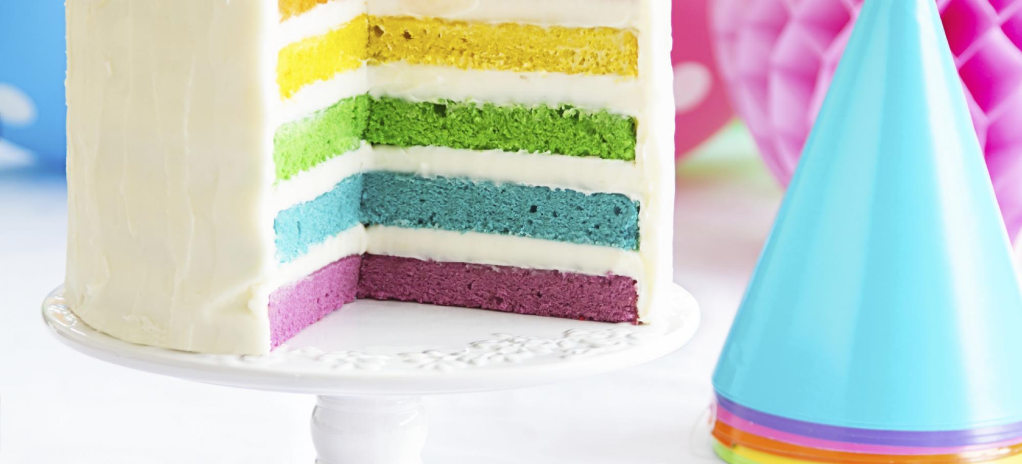 Rainbow cake (gâteau arc-en-ciel) - recette facile