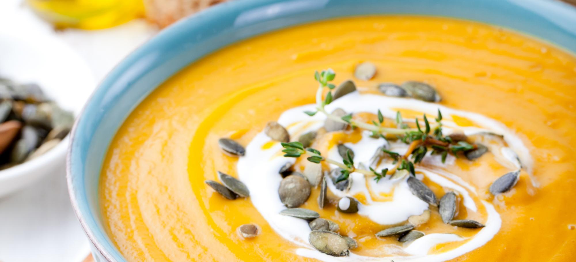 recette velouté de potimarron et graines de courge