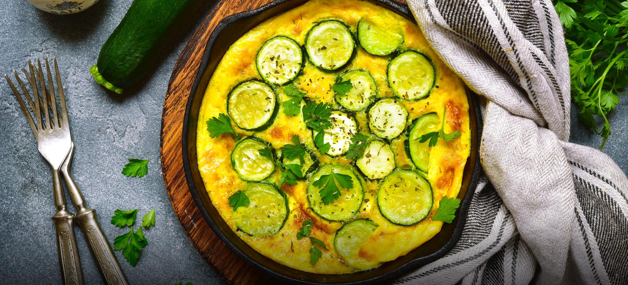 Omelette de courgette à la menthe