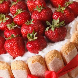 Charlotte aux fraises légère