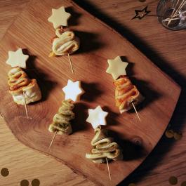 Sapins feuilletés au pesto 