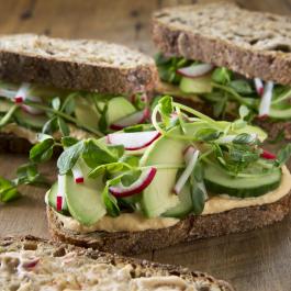 Recette d'houmous et toast avocado