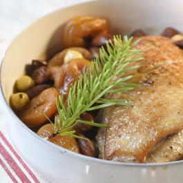 Magrets de canard aux fruits secs et au miel