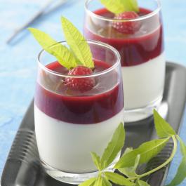 Panna cotta vanille et framboise