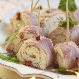 Rouleaux de jambon farcis