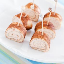 Roulés de crêpes et mousse de marron