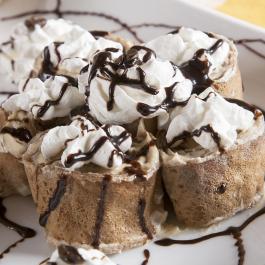 Roulés de crêpes au chocolat, crème de spéculoos