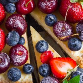 Tarte au fromage blanc et fruits rouges 
