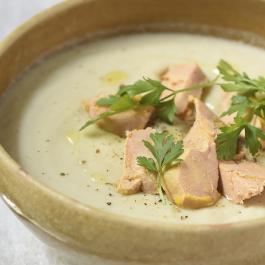 Velouté de chou-fleur au foie gras