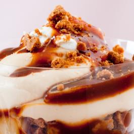 Verrine mascarpone, poire, caramel
