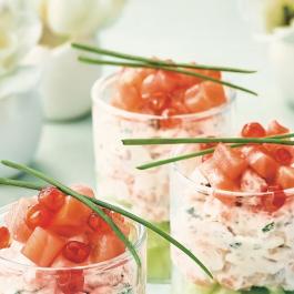 image Mes Recettes verrines de concombre crème de saumon fumé échalotte facile rapide express 
