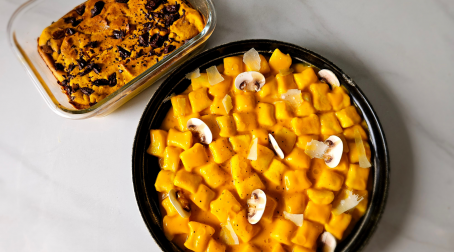 Gnocchis de potimarron et son brownie au chocolat 