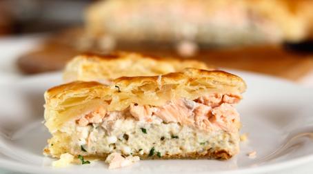 Feuilleté au fromage et saumon Feuilleté au fromage et saumon