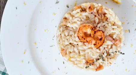 recette fêtes noël risotto gambas champignons