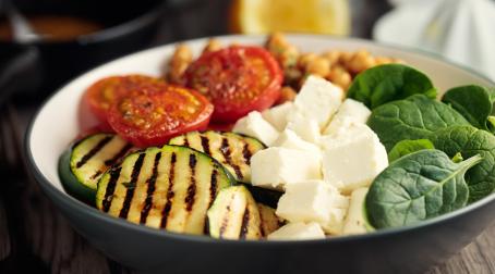 Salade courgette mozzarella