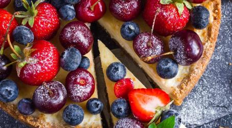 Tarte au fromage blanc et fruits rouges 