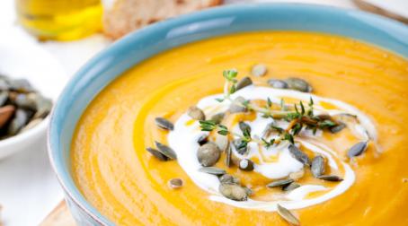 recette velouté de potimarron et graines de courge